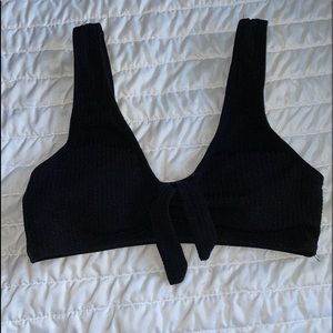 black shein swimsuit top